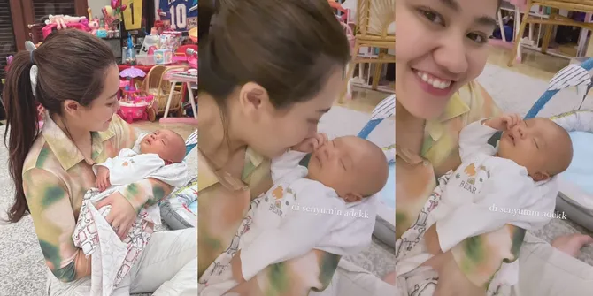 8 Potret Aaliyah Massaid Gendong Baby Azura, Aurel Hermansyah Sebut Sudah Siap - Bahagia Saat Disenyumin si Kecil