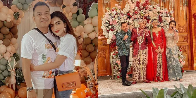 8 Potret Ashanty Nyanyi di Kondangan Ditemani Anang Hermansyah, Netizen Salah Fokus Sama Pengantin Pria - Dikira Ardi Bakrie Nikah Lagi