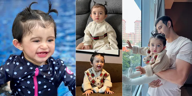8 Potret Baby Guzel Anak Margin & Ali Syakieb, Makin Cantik Menggemaskan dengan Gaya Rambut Barunya