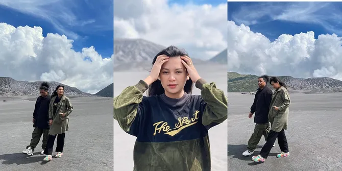 8 Potret Babymoon Indah Permatasari dan Arie Kriting ke Bromo, Bumil Makin Cantik!