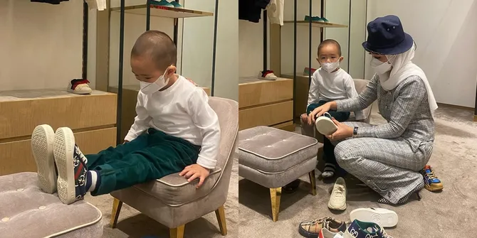 8 Potret Bella Shofie Belikan Anaknya Sepatu Bermerk, Harganya Jadi Sorotan Netizen