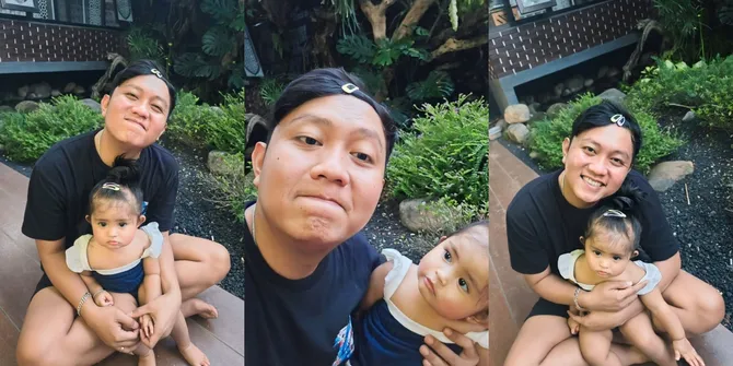 8 Potret Denny Caknan Momong Dek Cunda, Gemas Pakai Jepit Rambut - Wajah Makin Mirip Curi Perhatian