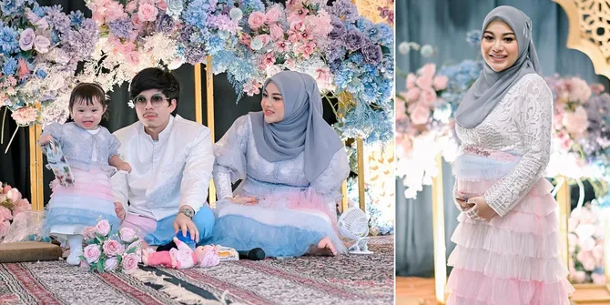 8 Potret Detail Penampilan Aurel Hermansyah di Acara Gender Reveal, Dressnya Cute Banget - Kembaran Sama Ameena