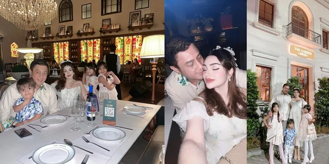 8 Potret Dinner Valentine Teuku Rafly, Nurah Syahfirah Tampil Bak Boneka - Seperti Kakak Adik dengan 3 Anaknya