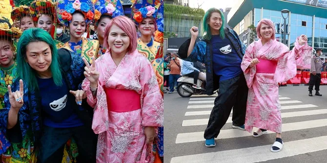8 Potret Evelyn Nada Anjani Ikut Ramaikan Citayam Fashion Week, Tampil Cantik Pakai Kimono: Keren Nggak Perlu Mahal