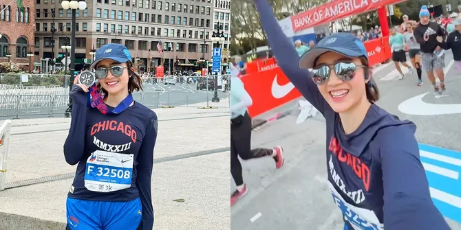 8 Potret Febby Rastanti Ikut Marathon di Amerika, Bangga Bisa Lari Sejauh 42 Kilometer