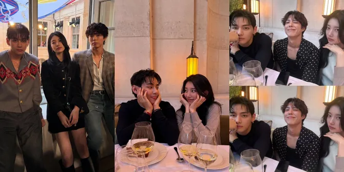8 Potret Ganteng V BTS di Event CELINE Paris, Foto Bareng Suzy Bikin Gemes - Trio Visual Sama Park Bo Gum