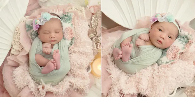 8 Potret Hasil Newborn Photoshoot Baby Azura, Seakan Sudah Siap Jadi Influencer Seperti Papanya