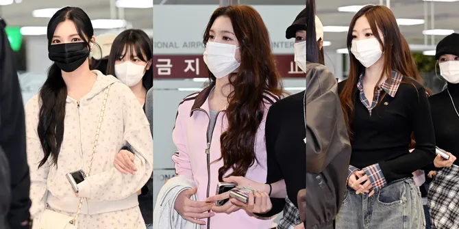 8 Potret Hearts2Hearts Pulang dari Tiongkok, Aura Bintang Terpancar Paripurna Meski Wajah Tertutup Masker