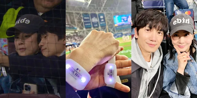 8 Potret Ji Sung dan Lee Bo Young Nonton MLB Seoul Series 2024 Berdua, Romantis Meski Sudah 10 Tahun Menikah - Selfie Manis Bak Masih Pacaran