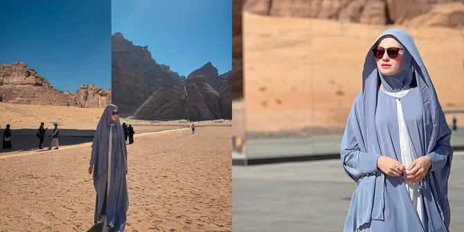 8 Potret Kimberly Ryder di Al Ula, bak Model Lagi Pemotretan