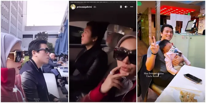 8 Potret Liburan Syahrini di Los Angeles, Santap Kuliner Lezat - Mesra Bareng Suami Naik Mobil Mewah