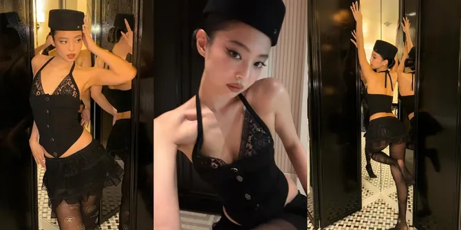 8 Potret Look Jennie BLACKPINK di After-party Met Gala 2025, Tampil Bold Pakai Bustier dengan Aksen Renda - Topi Ala Pramugari