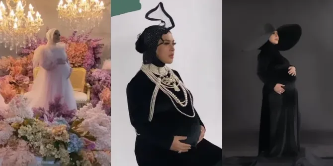 8 Potret Maternity Shoot Aisyahrani Adik Syahrini, Sang Ibu Petir Secantik Bidadari di Antara Bunga-bunga - Bak Lady Boss Saat Pakai Outfit All Black