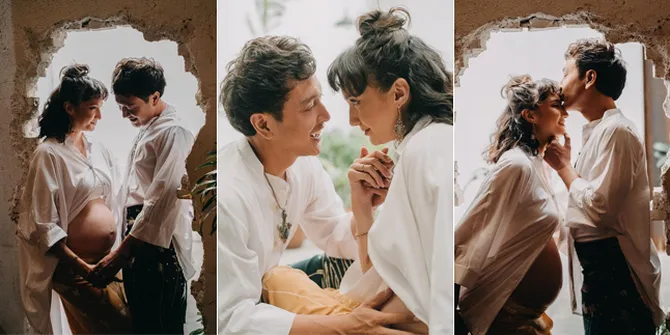 8 Potret Maternity Shoot Terbaru Nadine Chandrawinata dan Dimas Anggara, Bare Baby Bump-nya Nggemesin Banget!