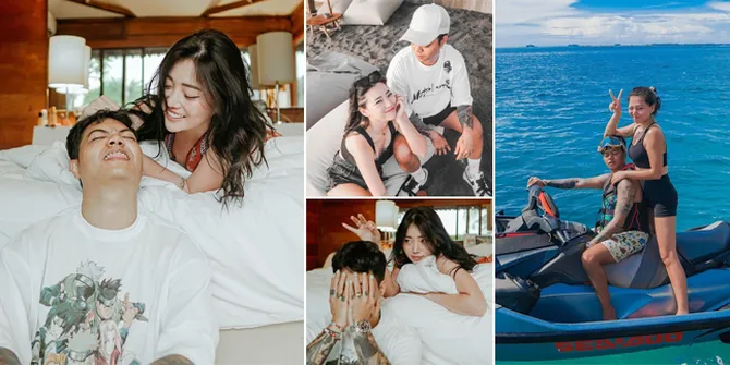 8 Potret Mesra Reza Arap & Wendy Walters Liburan di Bali, Photoshoot di Kamar - Boncengan Naik Jet Ski