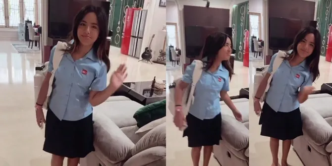 8 Potret Mikhayla Bakrie Anak Nia Ramadhani di Hari Pertama Masuk SMP, Cantik Kebangetan dengan Seragam Baru