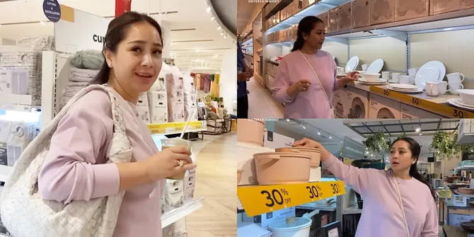 8 Potret Nagita Slavina Ngemall 'Cuma Lihat-Lihat' Malah Borong 20 Troli, Beli Mangkok Mewah Cuma Dipakai Buat Makan Mie - Jam Weker Fancy Ditaruh di Kamar Mandi