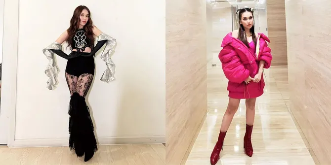 8 Potret Outfit Ayu Ting Ting Saat Manggung, Tampil Mewah dan Glamour Bak Eoni Korea