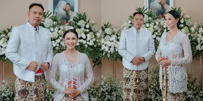 8 Potret Pengajian Pernikahan Kalina dan Vicky Prasetyo, Usung Budaya Jawa Serba Putih - Siap Berumah Tangga