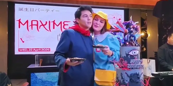8 Potret Perayaan Ulang Tahun Maxime Bouttier ke-33, Meriah Pesta Kostum Tema Jepang