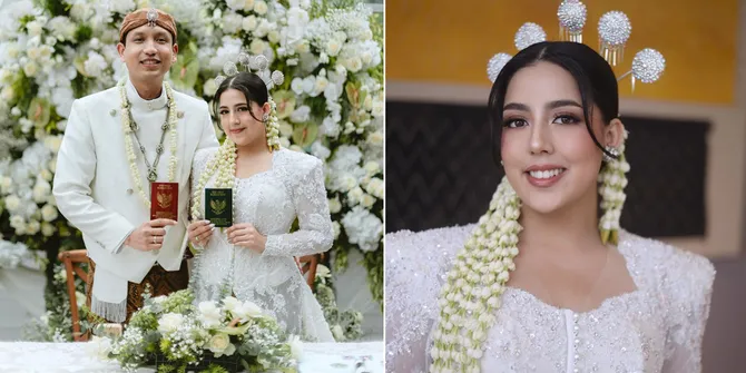 8 Potret Pernikahan Nessie Judge, Tampil Cantik dengan Kebaya Putih & Adat Jawa