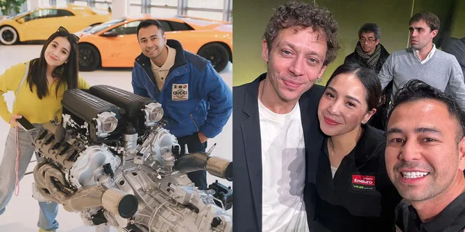 8 Potret Raffi Ahmad dan Nagita Slavina Liburan ke Italia, Kunjungi Museum Lamborghini Hingga Bertemu Valentino Rossi