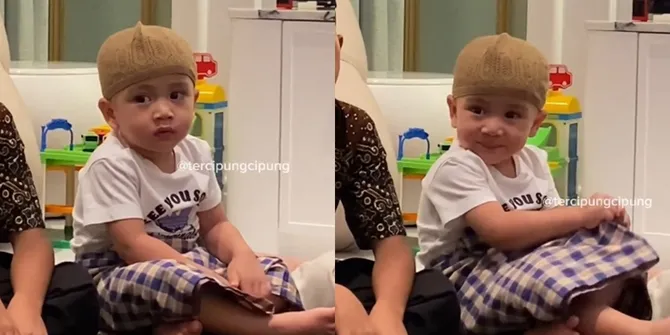 8 Potret Rayyanza 'Cipung' Anak Raffi Ahmad Nagita Slavina Ikut Pengajian, Pakai Sarung dan Peci Makin Menggemaskan 