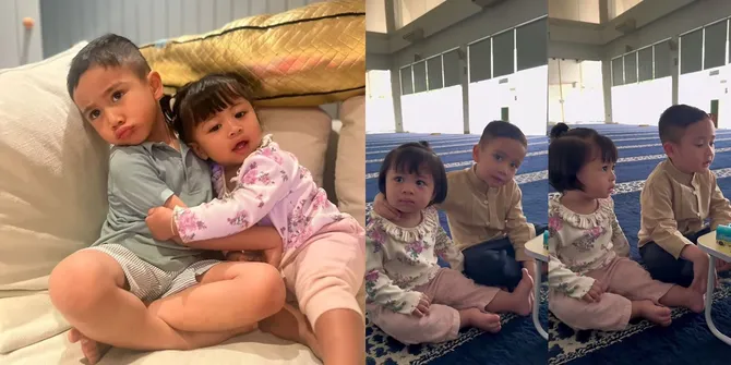 8 Potret Rayyanza Anak Raffi Ahmad Mengaji Ditemani Lily, sang Adik Anteng Ikut Mendengarkan