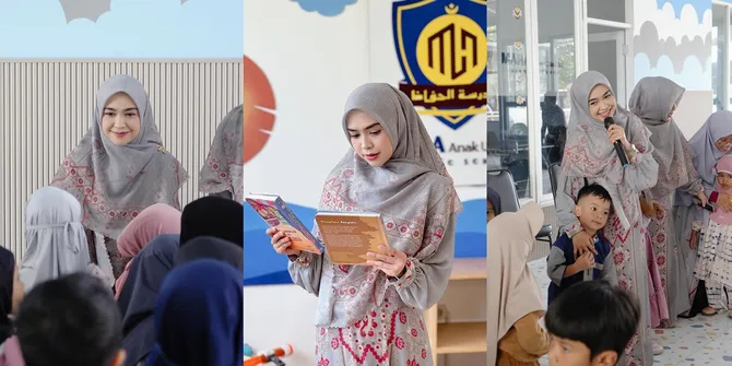 8 Potret Ria Ricis Ngajar di Sekolah Anak Usia Dini, Aura Keibuan Terpancar