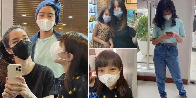 8 Potret Sheila Marcia Nyalon Bareng Anak, Rambut Baru Leticia Bikin Makin Cantik