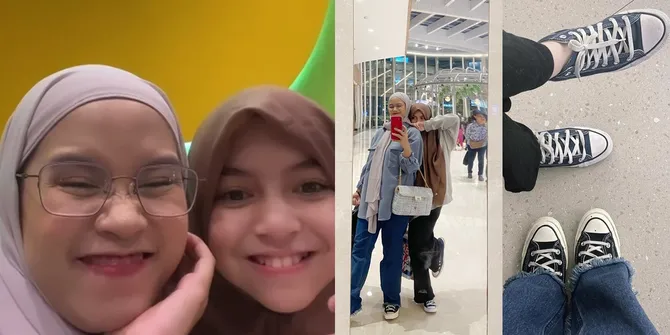 8 Potret Sienna Anak Marshanda Hangout Bareng Ibu Sambung, Akur Kembaran Outfit - Tirukan Bae Suzy Smile