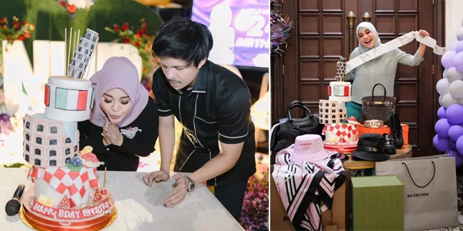 8 Potret Surprise Ultah Aurel Hermansyah dari Atta Halilintar, Kado Mewah Tas Hermes - Tiket Pesawat ke Italia