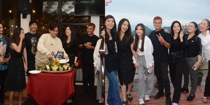 8 Potret Syukuran 150 Episode 'DI ANTARA DUA CINTA', Para Pemain dan Kru Didoakan Makin Kompak