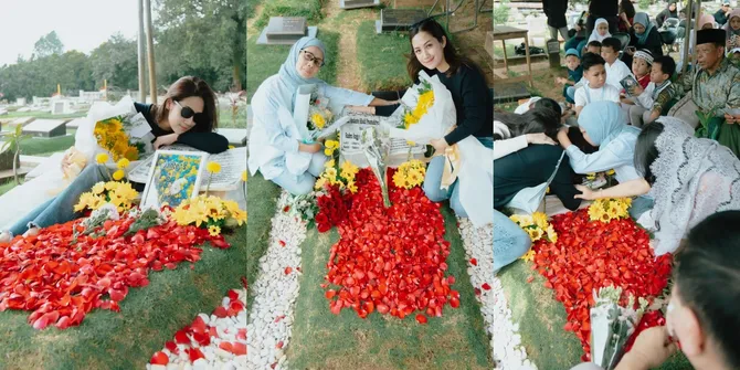 8 Potret Tamara Tyasmara Rayakan Ulang Tahun Mendiang Dante, Kirim Doa - Tabur Bunga di Makam Sang Buah Hati