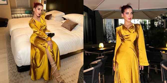 8 Potret Tasya Farasya Anggun Dalam Balutan Busana Kuning, Cantik Dan Seksi - Disebut Mirip Dua Lipa