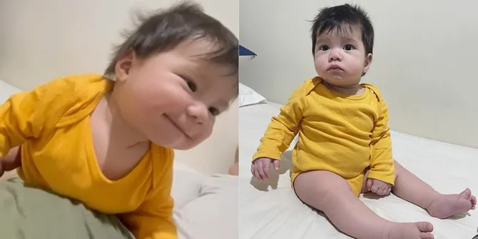 8 Potret Terbaru Baby Jerome Anak Bungsu Sheila Marcia, Lucu dan Gemesin Banget Saat Manyun - Pipi Chubbynya Jadi Sorotan