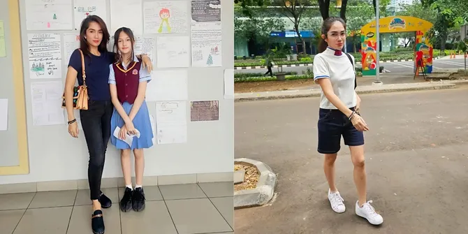 8 Potret Ussy Sulistiawaty Tampil Cantik dengan Gaya Casual, Outfitnya Dinilai Kurang Sesuai Buat Datang ke Sekolah Anak