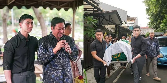 8 Potret Verrell Bramasta Antar Eyang Meninggal Dunia ke Pemakaman, Sempat Ingin Buka Bersama Bareng Sang Cucu