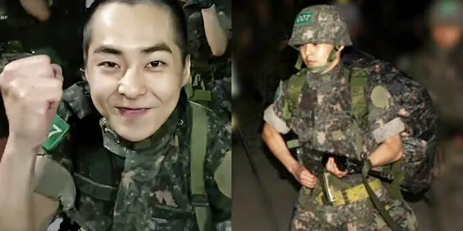 8 Potret Xiumin EXO Lakukan Wajib Militer, Tetap Tampan Mempesona