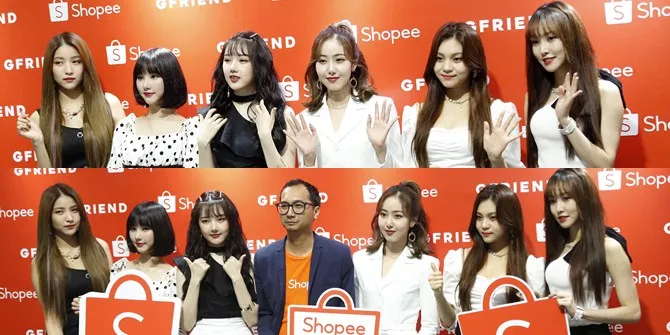 9 Potret Cantik Gfriend Pakai Busana Hitam Putih Ramaikan 'Shopee 11.11 Big Sale'