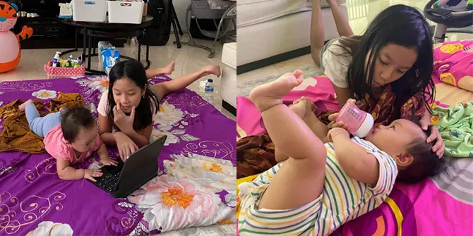 9 Potret Hangat Aqila dengan Baby Arsila Anak Sirajuddin Mahmud dan Zaskia Gotik, Sayang Banget Meski Beda Ibu