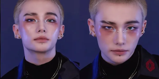 9 Potret Hyunjin Stray Kids dengan Riasan Bold, Visual Makin Tajam dan Karismatik