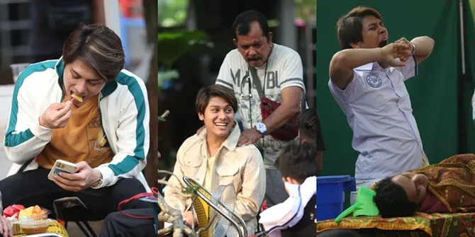 9 Potret Keseruan Rizky Billar di Lokasi Syuting Sinetron 'Jodoh Wasiat Bapak', Makan Rujak Hingga Nungguin 'Jenazah'