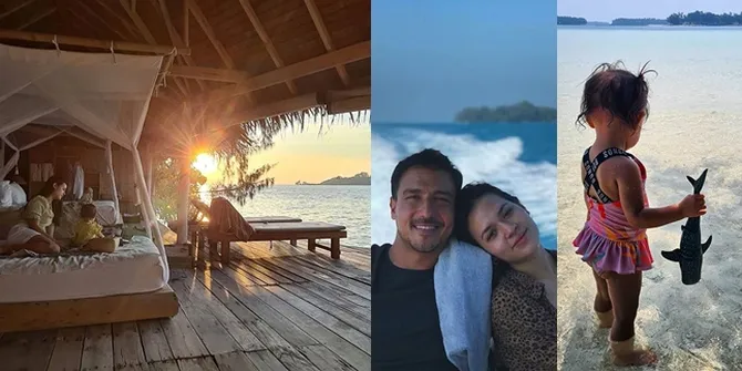 9 Potret Liburan Raisa dan Hamish Daud di Resort Pulau, Zalina Pakai Sandal Jepit Super Cute