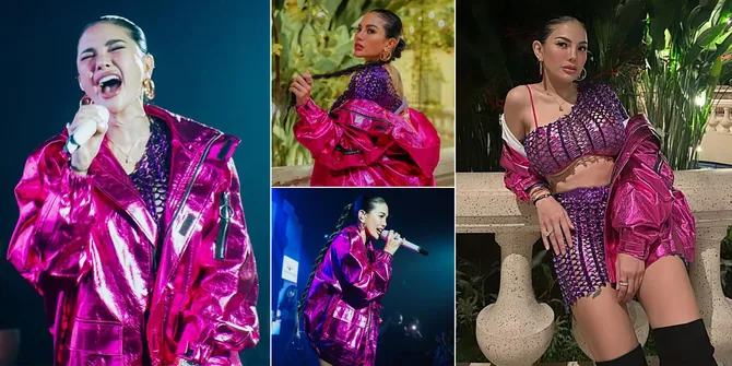 9 Potret Nikita Mirzani Pamer Bra Saat Manggung, Netizen Sebut Gayanya Tiru Agnez Mo