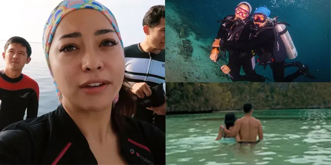 9 Potret Nikita Willy dan Indra Priawan Nikmati Liburan di Raja Ampat, Nyelam Bareng - Bermain Bersama Hiu