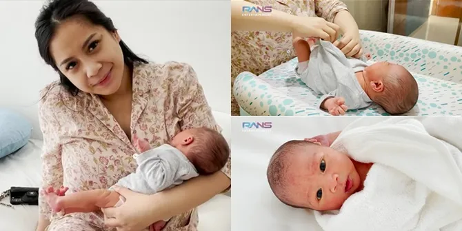 9 Potret Perdana Nagita Slavina Memandikan Baby Rayyanza, Kini Mulai Sadar Kamera - Mata Bulatnya Curi Perhatian
