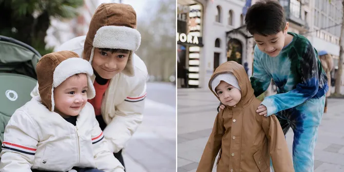 9 Potret Rafathar Momong Rayyanza Selama Liburan di London Hingga Paris, Duo Gemes Banget