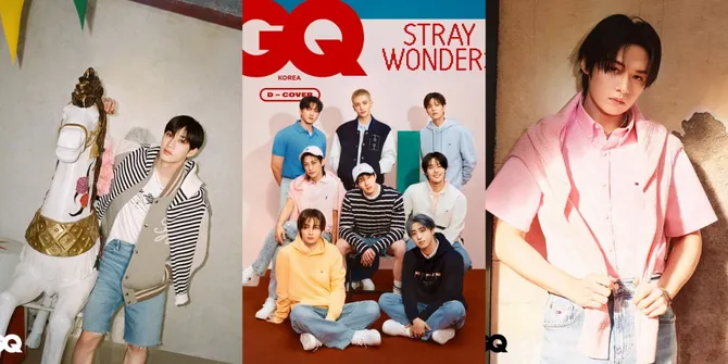 9 Potret Stray Kids di Photoshoot Majalah GQ Korea, Tampil Gaya Ala Anak Muda Kolaborasi Bersama Tommy Hilfiger